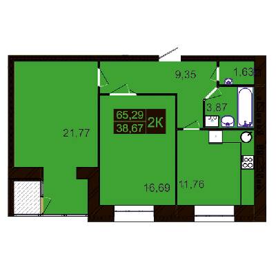 2-комнатная 65.29 м² в ЖК Millennium Hills от 15 000 грн/м², Хмельницкий