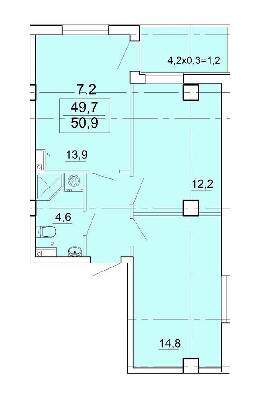 2-кімнатна 50.9 м² в КБ Аполлон на Карантинной від 38 000 грн/м², Одеса