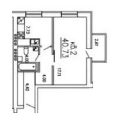 1-комнатная 40.73 м² в КД Уютный дом от 16 500 грн/м², Днепр