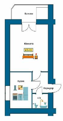 1-комнатная 34.2 м² в ЖК Новый Эдем от 10 500 грн/м², г. Каменец-Подольский