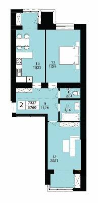 2-комнатная 73.27 м² в ЖК Дизайн парк от 13 400 грн/м², Хмельницкий