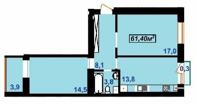 2-комнатная 61.4 м² в ЖК Квартал Гимназийный от 11 200 грн/м², Ивано-Франковск