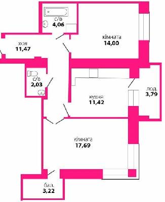 2-комнатная 63.7 м² в ЖК Квартал Виноградний от 12 950 грн/м², Ивано-Франковск