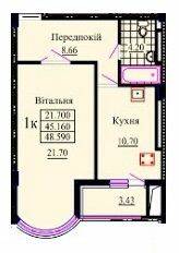 1-комнатная 45.59 м² в ЖК Скеля от 13 800 грн/м², г. Яремче