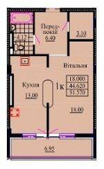 1-комнатная 51.55 м² в ЖК Скеля от 13 800 грн/м², г. Яремче