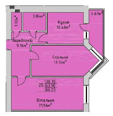 2-комнатная 66.23 м² в ЖК на Немецком озере от 9 200 грн/м², с. Загвоздье