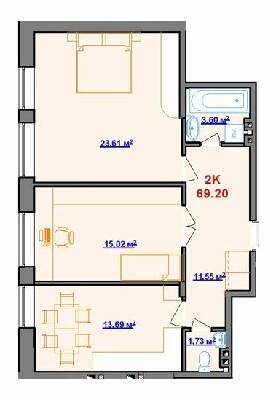 2-комнатная 69.2 м² в ЖК на пл. Шептицького, 8 от 18 200 грн/м², г. Калуш