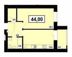 1-комнатная 44 м² в ЖК Пасечнянский Двор от 9 500 грн/м², Ивано-Франковск