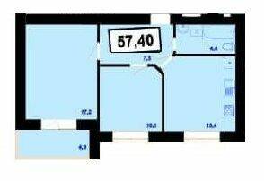 2-комнатная 57.4 м² в ЖК Пасечнянский Двор от 9 500 грн/м², Ивано-Франковск