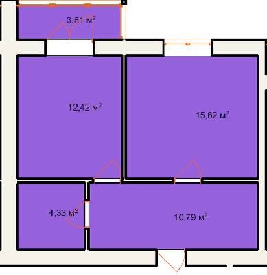 1-комнатная 46.67 м² в ЖК Солнечный от 10 650 грн/м², г. Калуш