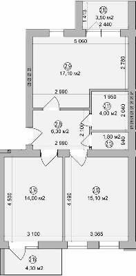 2-комнатная 63.1 м² в ЖК Перфект Хаус от 9 900 грн/м², г. Калуш