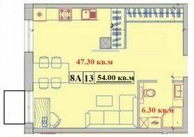 1-комнатная 54 м² в ЖК Малый Марсель 2 от 18 800 грн/м², пос. Лески