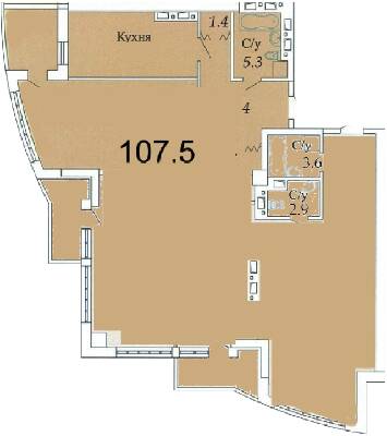 3-кімнатна 107.5 м² в ЖК Одісей від 15 000 грн/м², Одеса