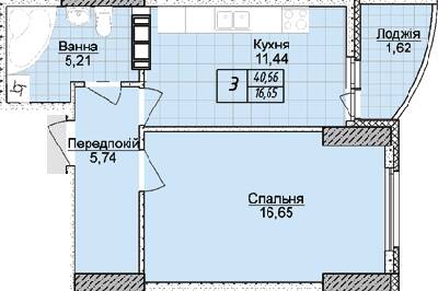 1-комнатная 40.66 м² в ЖК Башни Фонтана от 21 800 грн/м², Одесса