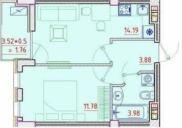 1-комнатная 36.79 м² в ЖК Пространство на Неделина от 26 400 грн/м², Одесса