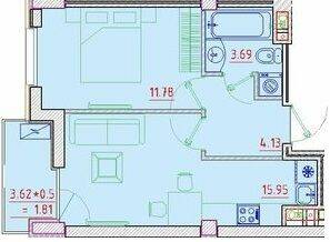 1-комнатная 38.6 м² в ЖК Пространство на Неделина от 26 400 грн/м², Одесса