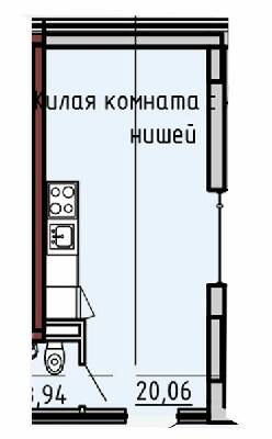 1-комнатная 24 м² в ЖК Пространство на Маячном от 33 850 грн/м², Одесса