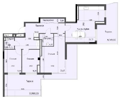 3-комнатная 114.5 м² в ЖК Пространство+ на Дачной от 31 700 грн/м², Одесса