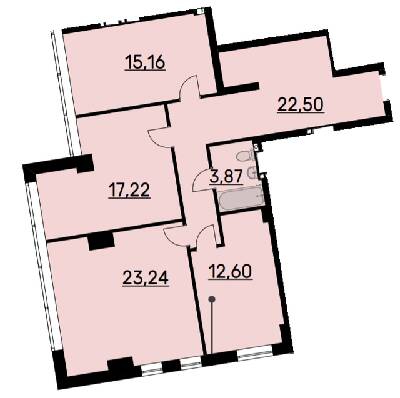 3-кімнатна 94.59 м² в ЖК Bauhaus від 32 200 грн/м², Харків