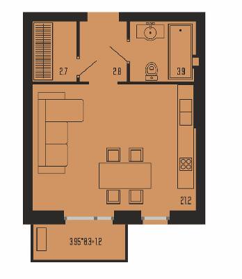 1-комнатная 31.8 м² в ЖК Бисквитный от 26 250 грн/м², Одесса