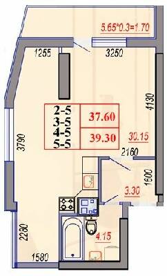 1-комнатная 39.3 м² в ЖК Segment от 28 900 грн/м², Одесса