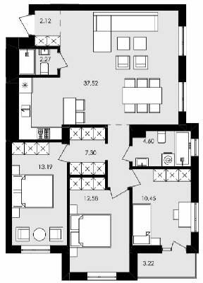 3-комнатная 91 м² в ЖК Avalon Holiday от 15 300 грн/м², с. Сокольники