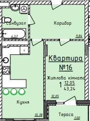1-кімнатна 43.24 м² в ЖК Globus Elite від 56 550 грн/м², Львів