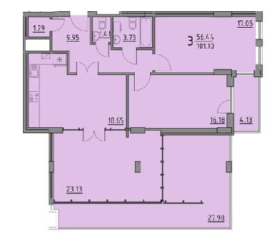 3-комнатная 101.1 м² в ЖК Praud Premium от 36 300 грн/м², Львов