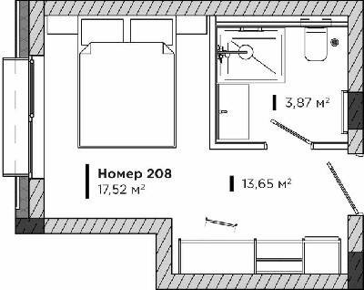 1-комнатная 17.52 м² в Апарт-комплекс LEV CITY от 84 350 грн/м², Львов