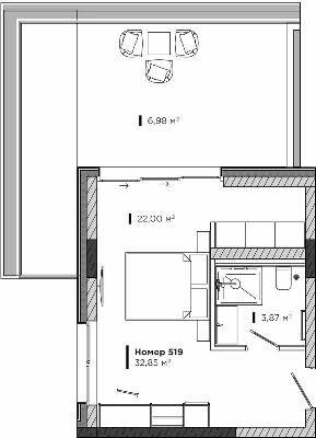 1-комнатная 32.85 м² в Апарт-комплекс LEV CITY от 90 350 грн/м², Львов