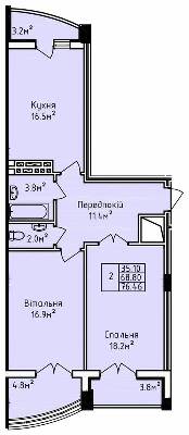 2-комнатная 76.46 м² в ЖК на вул. Олекси Довбуша от 18 350 грн/м², г. Трускавец