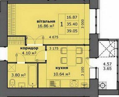 1-комнатная 39.05 м² в ЖК на Стрыйской от 17 000 грн/м², Львов