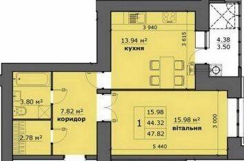 1-комнатная 47.82 м² в ЖК на Стрыйской от 17 000 грн/м², Львов