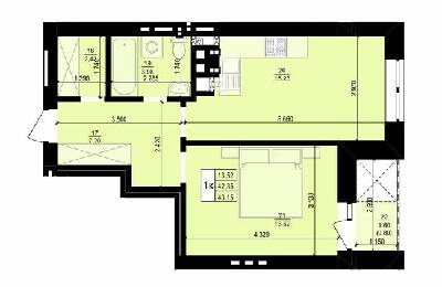 1-комнатная 43.15 м² в ЖК Святий Антоній от 18 350 грн/м², г. Мостиска