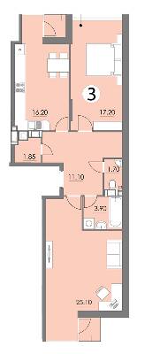 2-комнатная 78.3 м² в ЖК Седьмое Небо от 15 300 грн/м², Львов