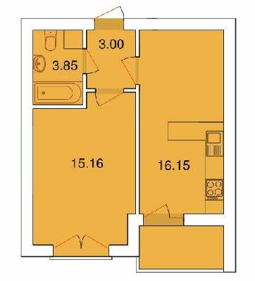 1-комнатная 39.3 м² в ЖК Рідний Дім от 18 850 грн/м², г. Винники