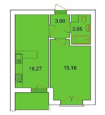 1-комнатная 39.42 м² в ЖК Рідний Дім от 18 850 грн/м², г. Винники