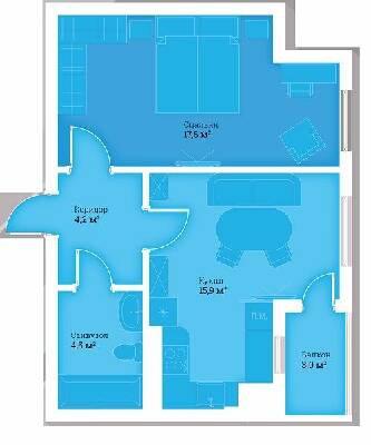 1-комнатная 45.2 м² в ЖК Headwell от 22 600 грн/м², г. Трускавец