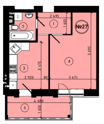 1-кімнатна 38.77 м² в ЖК на вул. Шухевича, 9 від 14 500 грн/м², м. Новояворівськ