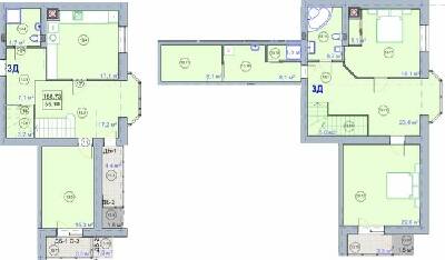 Двухуровневая 168.73 м² в ЖК на ул. Первомайская, 7 от 18 100 грн/м², г. Бердянск