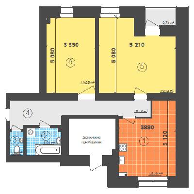 2-комнатная 77.36 м² в ЖК Кролевец от 7 200 грн/м², г. Кролевец