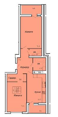 2-комнатная 70.3 м² в ЖК Atlanta Tower от 16 450 грн/м², Тернополь