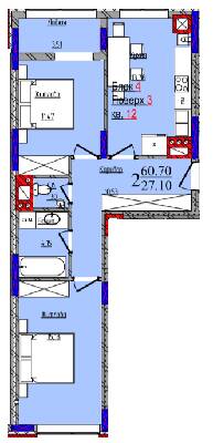 2-комнатная 60.7 м² в ЖК Compass от 24 200 грн/м², Черновцы
