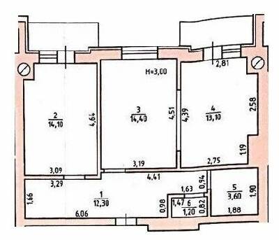 2-кімнатна 58.7 м² в ЖК Панський острів від забудовника, Чернівці