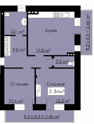 2-комнатная 54 м² в ЖК Бельгийский дом (Зеленый Мыс) от 26 650 грн/м², Одесса
