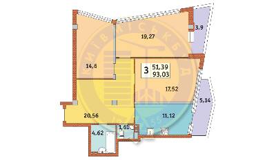 3-комнатная 93.03 м² в ЖК Costa fontana от 32 650 грн/м², Одесса