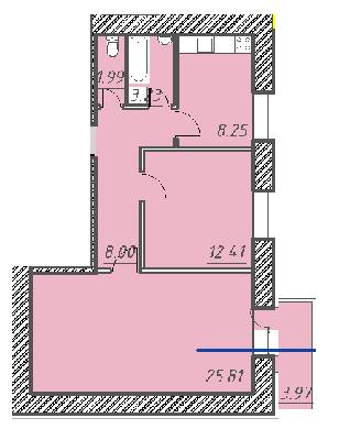 2-комнатная 60.84 м² в ЖК Свитанок от 16 650 грн/м², г. Борисполь
