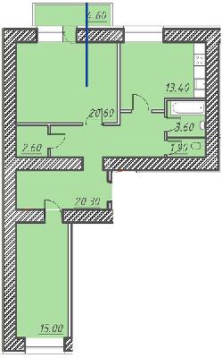 2-комнатная 78.8 м² в ЖК Свитанок от 16 650 грн/м², г. Борисполь