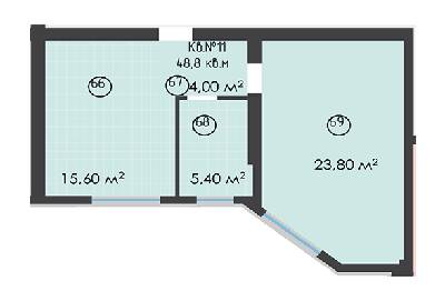 1-кімнатна 48.8 м² в ЖК Неосіті від 21 850 грн/м², Чернівці