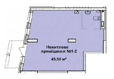 Приміщення вільного призначення 45.5 м² в ЖК Малахіт від забудовника, Київ